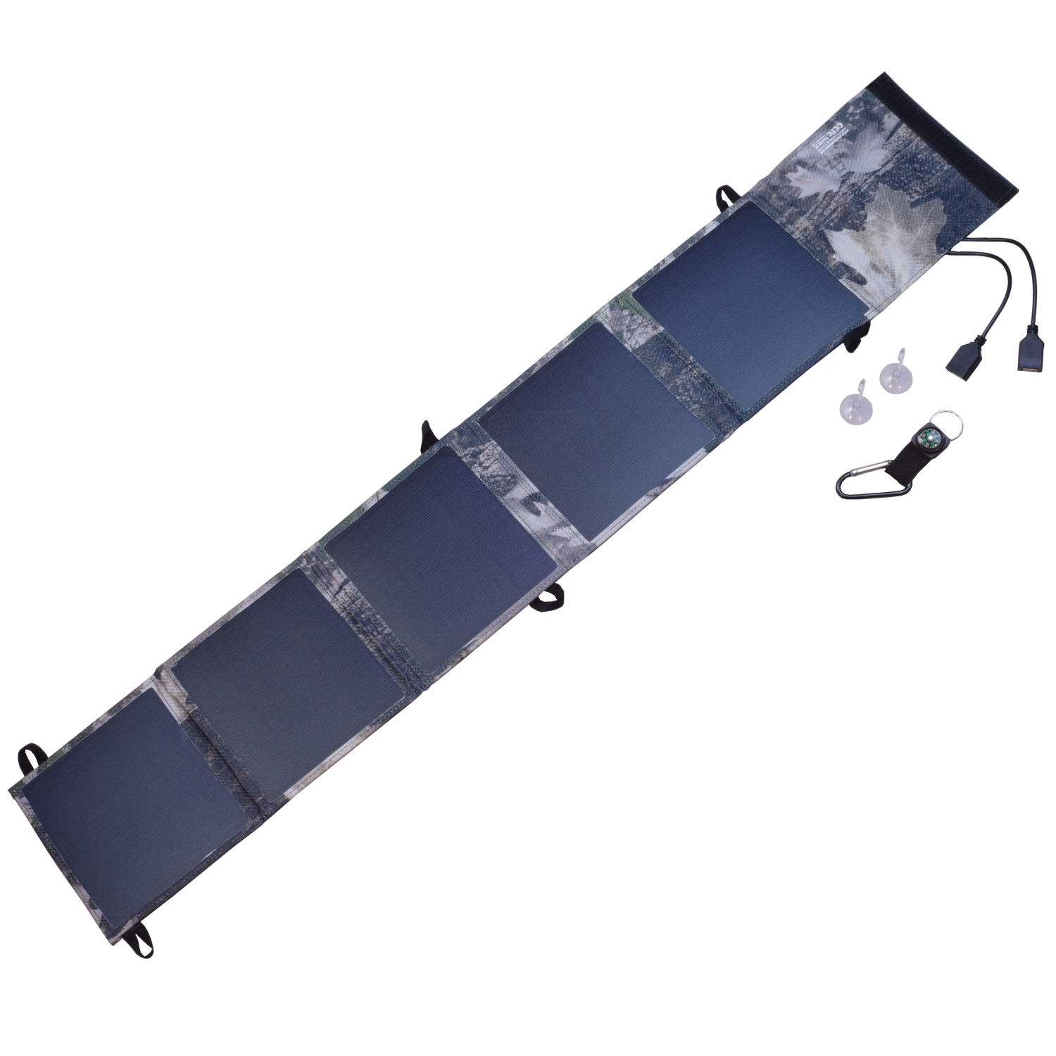Solar panel 18 W, Output USB 2x 5 V/2,1 A, monocrystalline