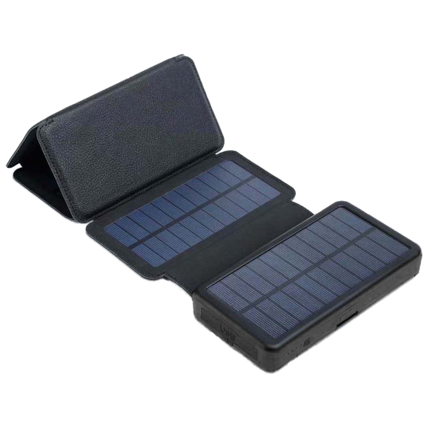 Solar power bank 20000 mAh (74 Wh), panel 9 W, 2x USB 2 A, waterproof