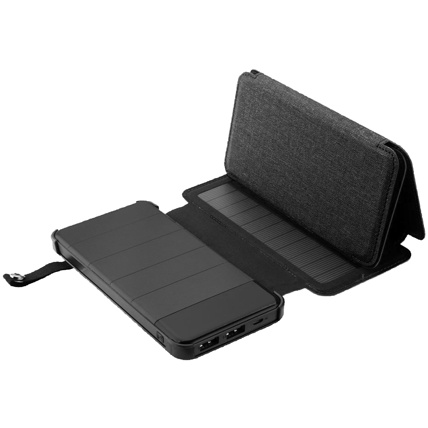 Solar power bank 8000 mAh (29,6 Wh), panel 6 W, 2x USB 2 A, splash-resistant