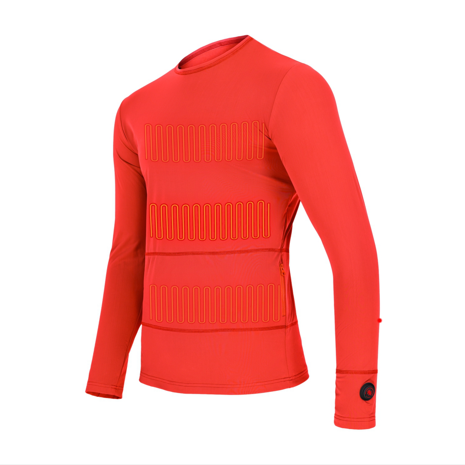 Uppvärmd Glovii-hoodie orange, kolfiber, 3 värmezoner, batteri 2600 mAh