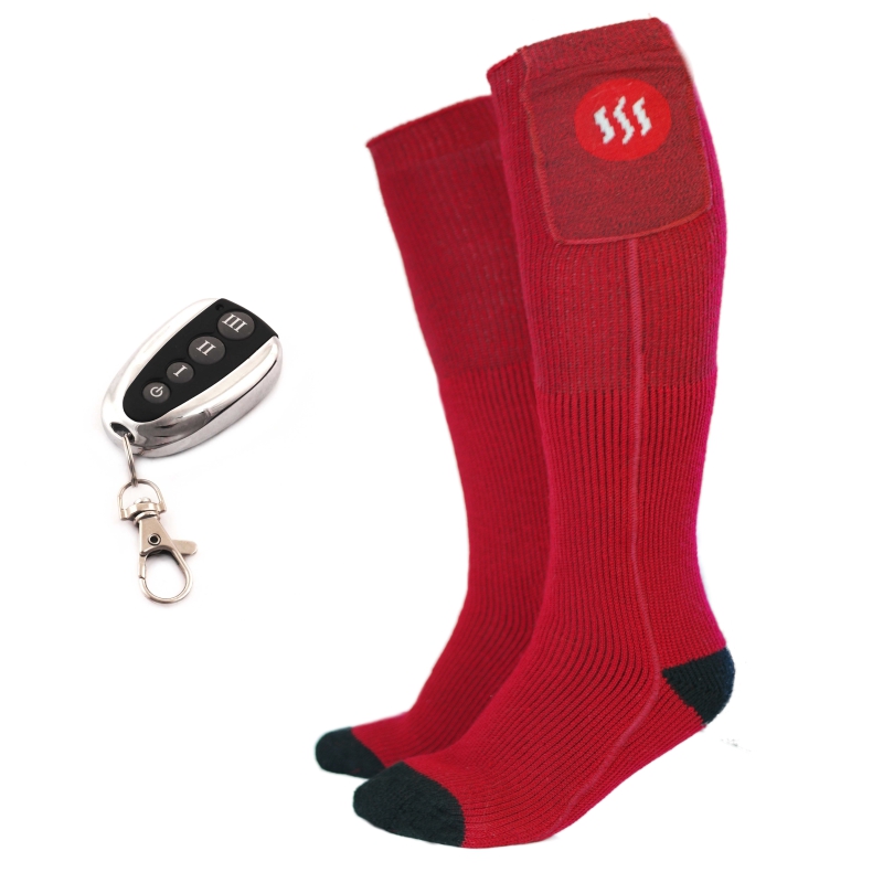 Heated socks with remote