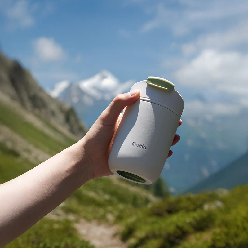 OutIn Sand White Travel Tumbler