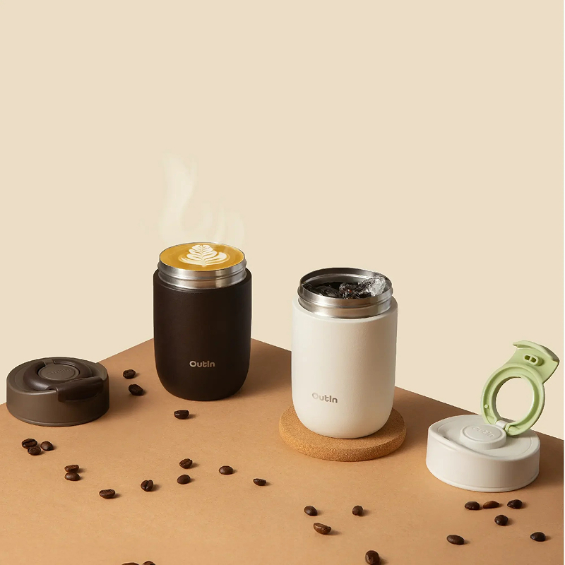 OutIn Sand White Travel Tumbler