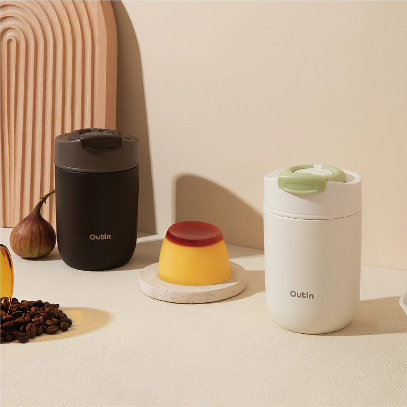 OutIn Sand White Travel Tumbler